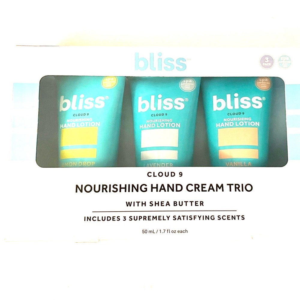 Bliss Cloud 9 Nourishing Hand Cream Trio - Blue Packaging